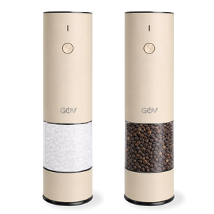 GOV Electric Salt and Pepper Mill Set Rechargeable - Regular Stainless Steel XL