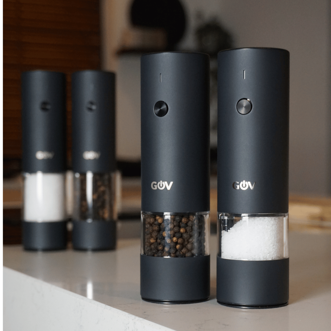 Wellong houten pepermolen, 8 inch zoutmolen met instelbare grofheid pepermolen, navulbare handmatige zoutmolen, eikenhouten zout- en pepermolen voor de keuken - natuurlijke kleur
